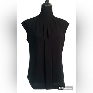 J.CREW Black Split V-neck Top Size 8